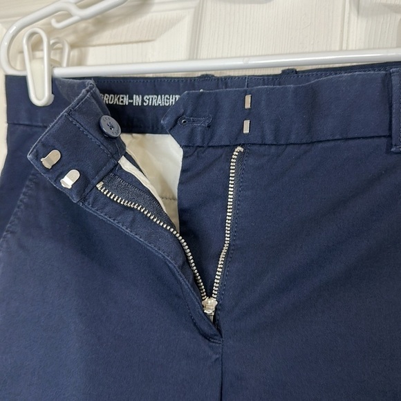 Gap Broken-In Straight Cropped Pants Navy Blue Size 0 Workleisure Minimalist - Picture 3 of 6